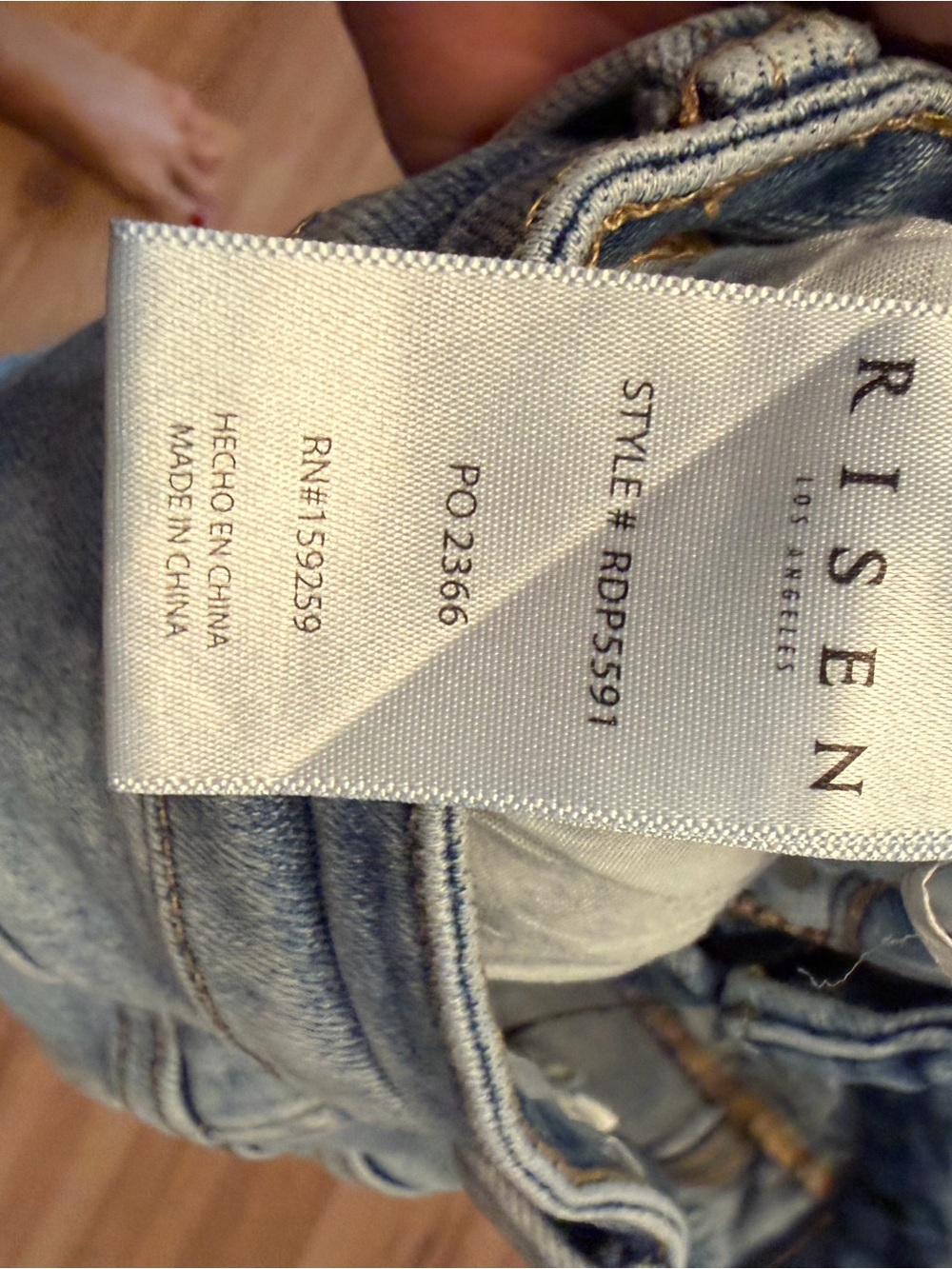 Women's Light Blue High-Rise Flare Jeans with Raw Hem - Picture 3 of 3